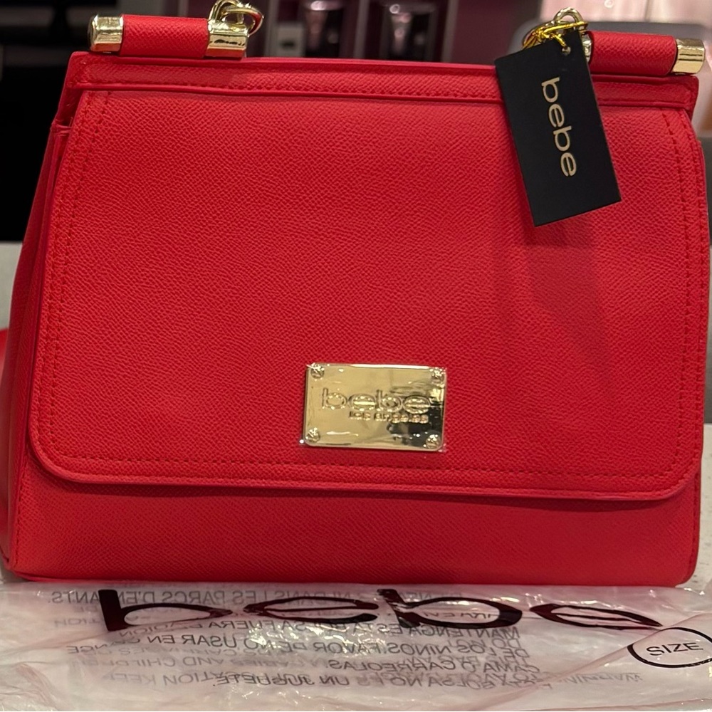 Bebe Red Natalie Top Handle Satchel SOLD